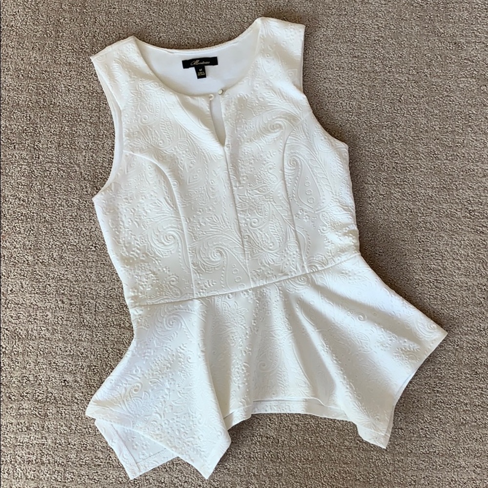 White peplum top